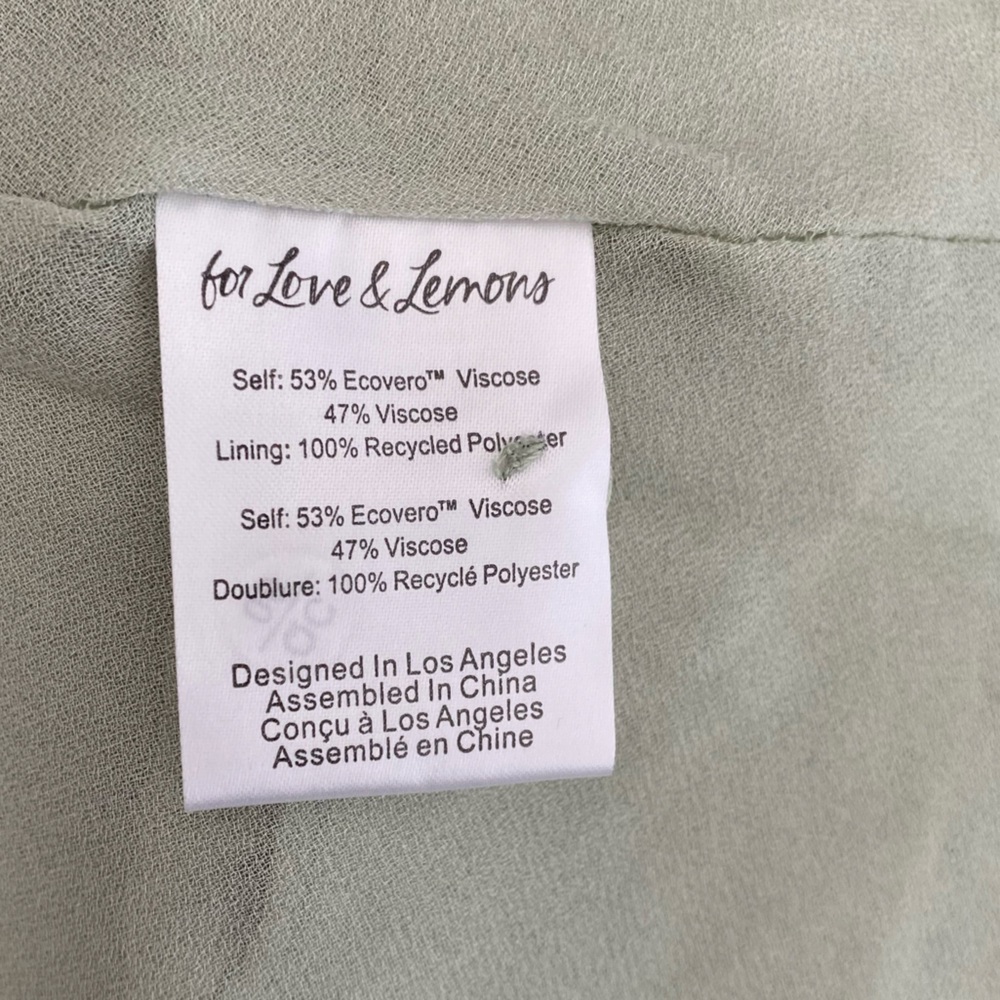 $319 NWT Sage For Love And Lemons “Jewel” Maxi Dress Sz Large L - Picture 12 of 12